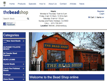 Tablet Screenshot of beadshop.co.za